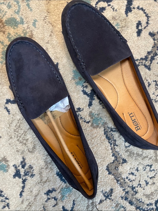 Born Shoes - Women’s blue suede loafers